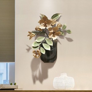 Decoração De Parede Fornecedor 3D Art Flower Design Sala De Estar Para Casa Acessórios De Parede De Metal Pendurado - Product Image 4