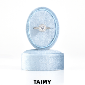 Caja de Anillos Ovalada de Terciopelo al por Mayor, con 1/2/3 Ranuras, para Almacenamiento de Joyas, Empaque de Regalo para Propuesta de Matrimonio, Boda, con Logotipo Personalizado - Product Image 3