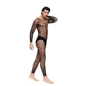 Maillot de corps <span class=keywords><strong>Sexy</strong></span> en résille, imprimé léopard, sous-vêtements pour hommes, Costume Cosplay, vente en gros, collection 2020 - Product Image 2