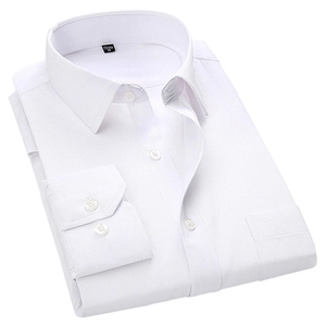 4XL 5XL 6XL 7XL 8XL <span class=keywords><strong>Camisa</strong></span> de manga larga informal de negocios para hombres de gran tamaño Blanco Azul Negro Camisas de vestir sociales inteligentes para hombres para Plus - Product Image 6