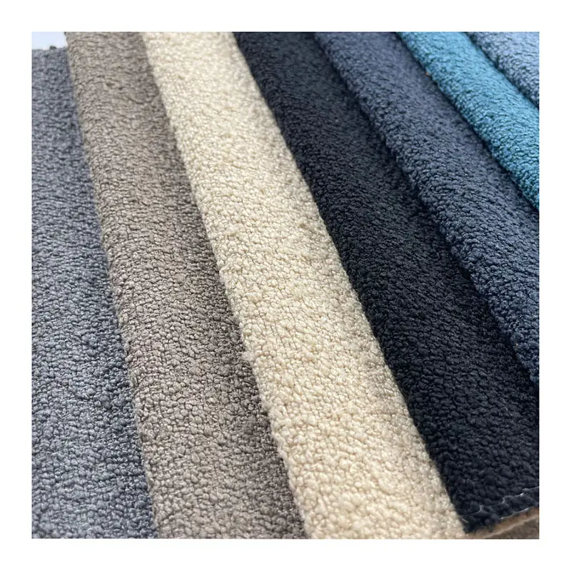 High Quality New Design Plain Boucle Teddy Fabric Upholstery Sherpa Fleece Fabric 100% Polyester Home Deco Textile