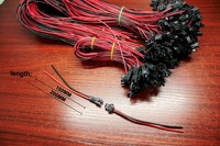 100 ensembles/lot de paires de connecteurs SM enfichables 2P, fils de connexion électroniques 2,54 mm, bus mâle en caoutchouc pour machines, cuivre nu
