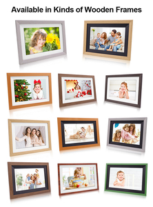 Fcc CE ROHS Hướng dẫn sử dụng số lượng lớn bán buôn bằng gỗ chia sẻ hình ảnh video 10 10.1 inch Wifi Khung ảnh kỹ thuật số - Product Image 5