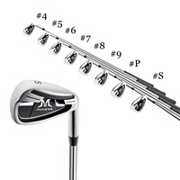 Fer de golf en acier inoxydable 1,2,3,4, 5, 6, 7, 8, 9, P, S, fer long, haute tolérance aux pannes adapté à la frappe de balle longue distance