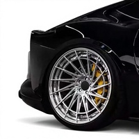 Nouvelles jantes sportives HEH HEH-01023 en alliage d'aluminium à deux pièces, 18-22 pouces, à blocs de couleur, 5 branches, à déport profond pour voitures particulières