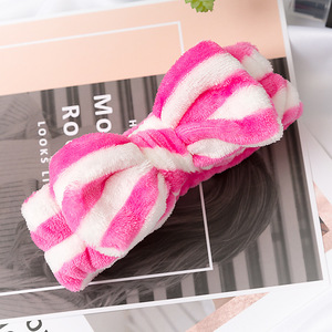 Diadema elástica para mujer, versión coreana de terciopelo Coral, cintas para el pelo deportivas, diadema de felpa para lavado de cara - Product Image 5