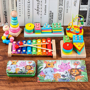 Giocattoli per bambini in legno blocchi arcobaleno montessori <span class=keywords><strong>puzzle</strong></span> giocattolo in legno stili misti in un set giocattoli per bambini in legno - Product Image 6