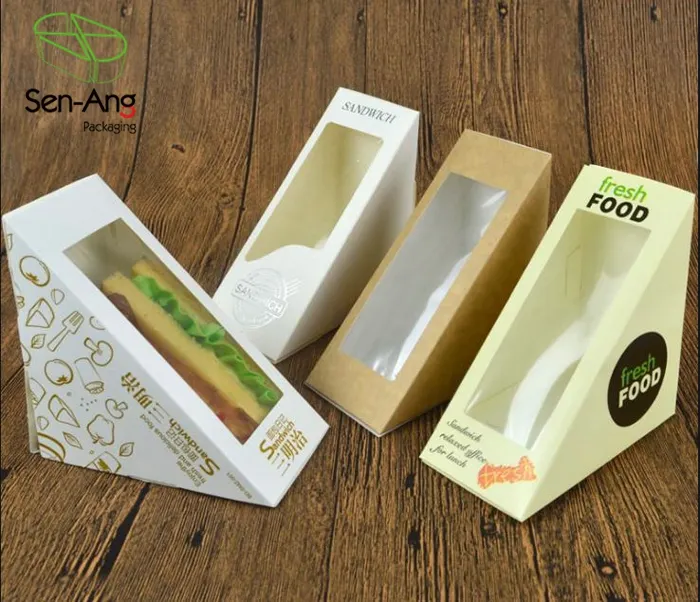 Senang02 embalagem de papel envoltório de sanduíche de embalagem de papel reutilizável, amarelo e branco