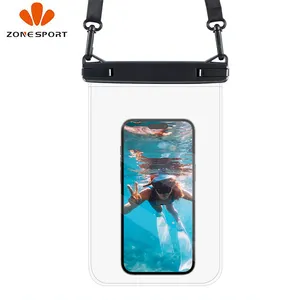 Factory Custom LOGO Waterproof Phone Case Bag Transparent PVC Water Proof Mobile Phone Cases Clear Pouch