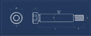 Đánh giá cao phi tiêu chuẩn vách thạch cao ốc vít hình lục giác ổ cắm nắp đầu Vai Vít Hex đầu Fastener cắm bu lông Vai bu lông - Product Image 5