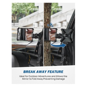 Espejos de aluminio CNC para Wrangler, puertas apagadas o encendidas con montaje de foco integrado, compatible con Wrangler TJ JK y <span class=keywords><strong>Unlimited</strong></span> - Product Image 3