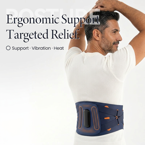 Ceinture de massage lombaire à lumière rouge facile à utiliser, double zone, simule le massage manuel pour les seniors, entretien quotidien de la taille - Product Image 2