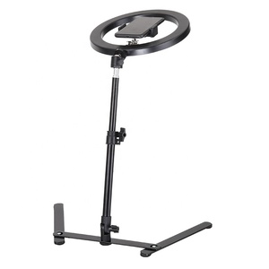 Trépied de table portable pour smartphone, caméra, vlog, vidéo en direct, podcast, éclairage LED annulaire, monopode, photographie, selfie - Product Image 1