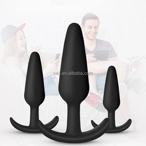 SacKnove silicona negra 3 uds productos para adultos principiante erótico Butt Anal Plug Set para juguetes sexuales mujeres hombres próstata - Product Image 2