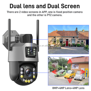 Cámara de Seguridad WiFi PTZ <span class=keywords><strong>ICSEE</strong></span> de Doble Lente y 8MP, Zoom Óptico de 20X, Cámara CCTV para Exteriores IP66 con Seguimiento Humanoide Automático y Asistencia Láser - Product Image 3