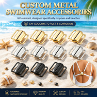 Fermoir de bikini en métal personnalisé, boucle de fermeture pour maillot de bain, quincaillerie résistante aux UV pour la fabrication de maillots de bain et de vêtements de plage