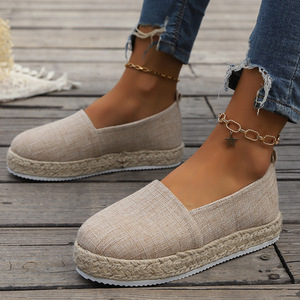 Nouvelle Collection Printemps – Chaussures Décontractées en Tissu Grande Taille pour Femme, Style Claquettes à Semelle Épaisse - Product Image 3