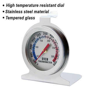 Termometer Oven Seri Klasik Laris Manis, Diameter 2 Inci, Bahan Stainless Steel, untuk Dapur, BBQ, dan Memanggang, Alat Pengukur Suhu Logam - Product Image 4