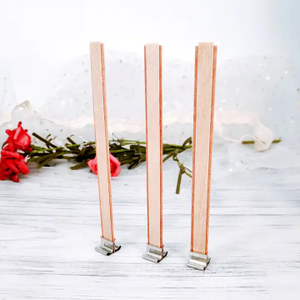 <span class=keywords><strong>Stoppini</strong></span> per <span class=keywords><strong>Candele</strong></span> in Legno a Doppio Stoppino Più Venduti per la Fabbricazione di <span class=keywords><strong>Candele</strong></span>, <span class=keywords><strong>Stoppini</strong></span> in Legno Eco Booster con Supporto Metallico - Product Image 2