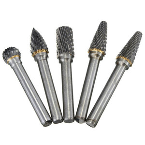 Ensemble de 5 fraises rotatives en carbure de tungstène de haute qualité, tige de 1/4 pouce, 10 mm, outil de gravure CNC <span class=keywords><strong>Drillpro</strong></span> Rb29 - Product Image 4