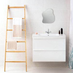 Étagère échelle multifonctionnelle en <span class=keywords><strong>bois</strong></span> décorative pour la maison, 6 pieds, pour serviettes et couvertures de salle de bain, rangement pour cuisine et salon, montage facile - Product Image 4