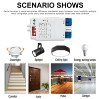 Sensor de Radar de Microondas Scimagic 2097 de 5.8GHz, Interruptor DIP con Ajuste Múltiple, Detector de Movimiento, AC 220V 240V, Luz LED, Directo de Fábrica