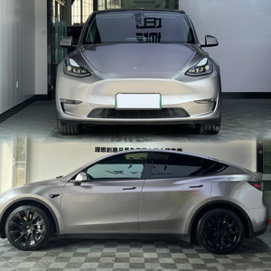 Tự dính xe Vinyl Gói phim phát hành không khí Pet Electro kim loại chiến đấu màu xám satin Matt <span class=keywords><strong>grey</strong></span> PVC Vinyl Bọc phim 1.52*17m - Product Image 1