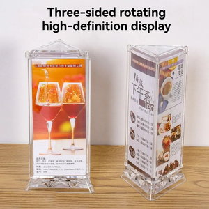 Moderno a triangolo triangolare a 3 lati rotante con supporto per Display Desktop per la promozione degli annunci nei supermercati - Product Image 2