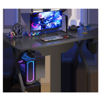 Escritorio de Juegos Multifuncional de Madera para Esports con Diseño Moderno, Esquinas Redondeadas y Características de Seguridad para Dormitorio, Hogar y Estudio