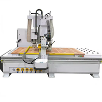 Routeur CNC bois 4*8 pieds, modèle le plus vendu, ATC 3 axes 220V 380V, pour sculpture sur bois et nesting, idéal pour meubles, armoires et portes