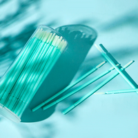 Bâtonnets en coton super fins jetables, micro-brosses, bâtonnets en microfibre, micro-applicateurs pour extensions de cils