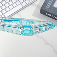 Coque antichoc transparente TPU + PC pour téléphone portable Forros avec protection arrière complète pour iphone 16 15 14 Fundas Carcasas Para Celulares