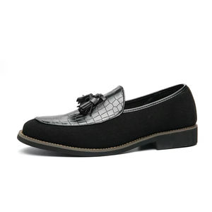 Chaussures de mariage haut de gamme pour hommes, style italien, en cuir véritable, imperméables, antidérapantes, intemporelles, à enfiler, type Oxford, faites à la main, toutes saisons - Product Image 6