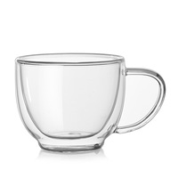 Mini tasse à café en verre borosilicate double couche de style nordique, protection thermique, anti-éclatement, 200 ml, thé, expresso