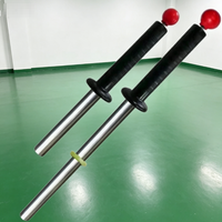 REALMAX Barre magnétique puissante à aimant permanent pour le retrait de fer, tige de récupération magnétique portative à dégagement rapide avec poignée à boule pour scie à ruban