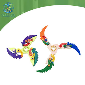 Juguete Antiestrés Personalizado Impreso en 3D, Giroscopio Plegable Transformable de Triple Hoja, Karambit, Mini Cuchillo de Garra para Aliviar el Estrés, Unisex 14 - Product Image 1