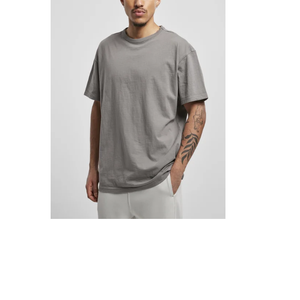 T-shirt personnalisé épais 100% coton pour hommes, surdimensionné, respirant, à épaules tombantes, design uni de compression de grande taille pour l'été - Product Image 6
