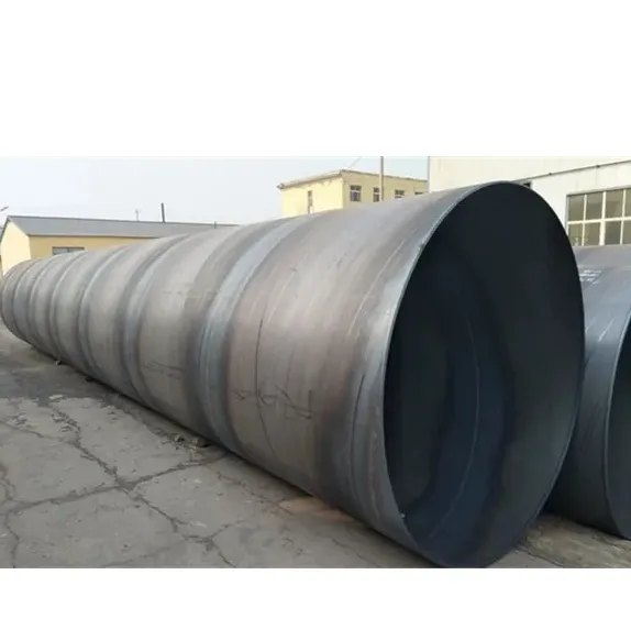 Tubo espiral de aço carbono de paredes grossas, tubo espiral de aço carbono anticorrosão de grande diâmetro, tubo/tubulação redondo soldado