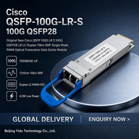 Nouveau transceiver optique Cisco QSFP 100G LR S QSFP28 LR LC Duplex 10km SMF Monomode PAM4 pour réseaux métropolitains (MAN) 1