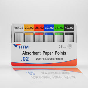 Consommables d'équipement dentaire HTM Matériaux de dentiste Produits dentaires OEM Points de papier absorbants pour le traitement de la pulpite 20/02 - Product Image 2
