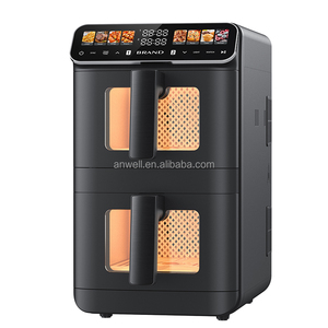 เครื่องทอดไร้น้ำมัน ANWELL แบบ <span class=keywords><strong>2</strong></span> ชั้น ความจุ 5.5 ลิตร พร้อมตะกร้าคู่ หน้าจอ LCD อัจฉริยะ สำหรับใช้ในครัวเรือน ความจุรวม 11 ลิตร แบบซ้อนได้ - Product Image 1