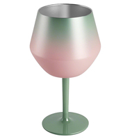 Vente en gros de verres à vin incassables pour le champagne verres à vin rouge de luxe en acier inoxydable plaqués argent pour bar, fête, mariage