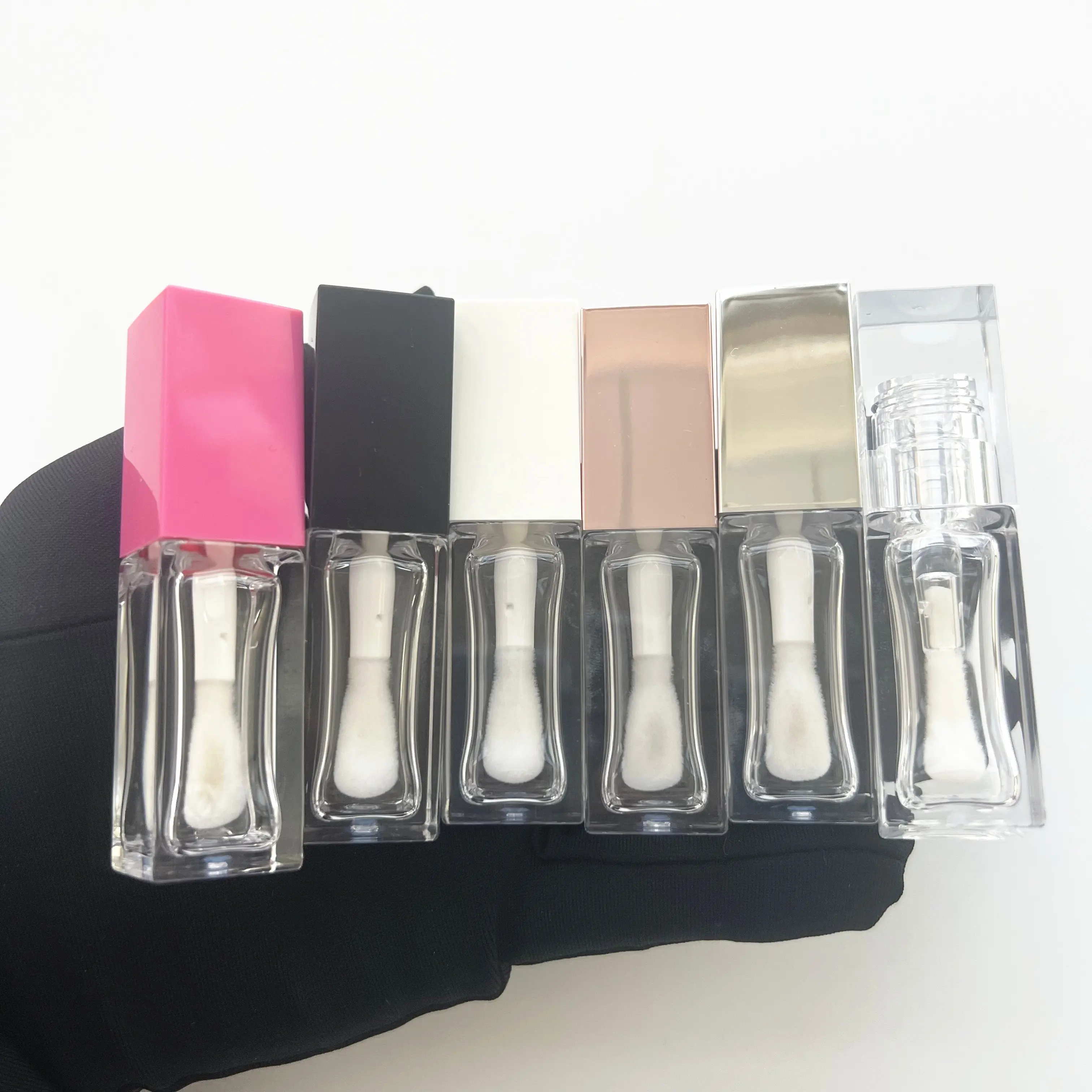 8ml yeni varış DIY glitter dudak parlatıcı kutusu ambalaj toptan boş dudak parlatıcısı tüp fırça ile