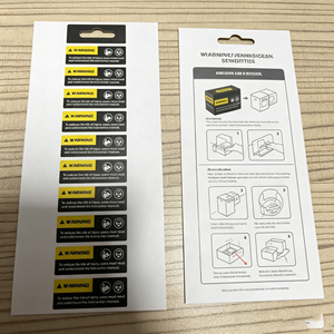 Custom-<b>printed</b> waterproof self-adhesive vinyl signs; polyester-based certified electrical stickers; approved industrial labels - Product Image 3