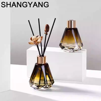 Nouveau diffuseur de parfum à bâtonnets dégradé pour la maison, 60 ml, huile naturelle, flacon en verre unique avec bouchon à vis