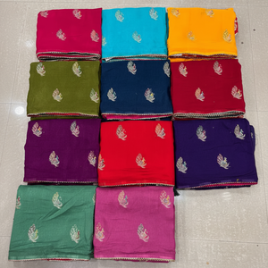 Saree Collection dola soie Mme buta Work-jarkan diamant Travail Multi couleur saree Femmes Designer Prix de gros - Product Image 1