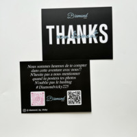 Cartes de remerciement personnalisées en papier kraft découpées et estampées à chaud, écologiques, en gros, pour cadeaux d'entreprise et de mariage