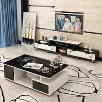 Mesa de Centro y Mueble para TV de Estilo Nórdico Minimalista, Muebles Modernos de Lujo Ligero para Sala de Estar, Conjunto Económico para el Hogar