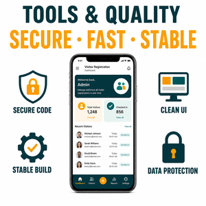 Gestion intelligente des visiteurs, solutions d'application de gestion des visiteurs pour iOS et Android avec pré-inscription des visiteurs, <span class=keywords><strong>enregistrement</strong></span> par QR code, LionCreate - Product Image 5