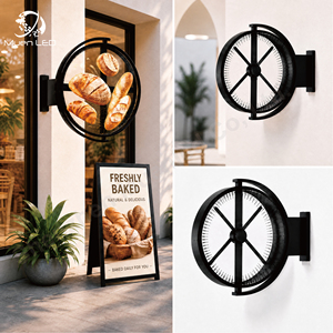 Ventilateur holographique 3D de 50 cm, boîte lumineuse ronde, panneau LED double face pour équipement publicitaire intérieur - Product Image 1